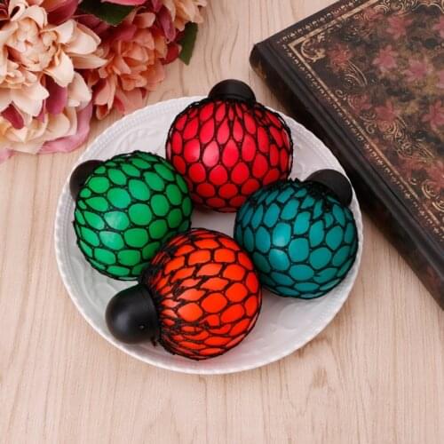 1pc ADHD Fruit Toy Anti Stress Face Reliever Grape Ball Autism Squeeze Relief Game