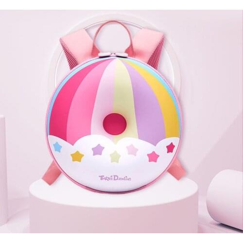 Donuts School Backpack Cute Book Bag for Girls Boy Large and Lightweight Personality Diy Cartoon Kindergarten Schoolbag Mochila