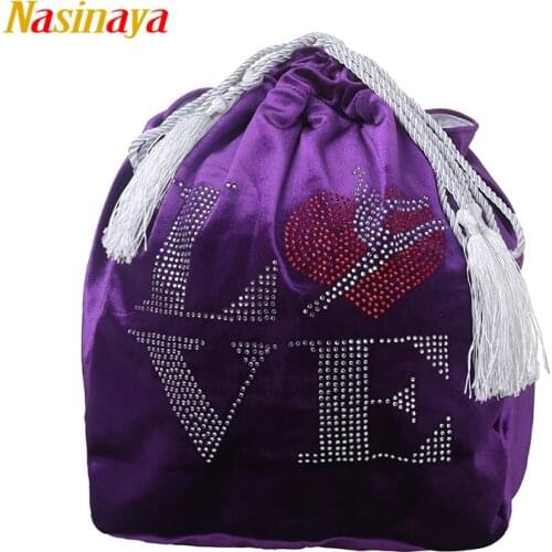 24 Colors Rhythmic Gymnastics Ball Bag RG Professional Protection Velvet Fabric Accessories Gym Girl Letters Rhinestone