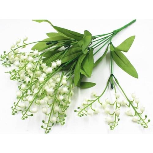 Creative Artificial Flower Home Ornaments Realistic Lily Of The Valley Flower Faux Flower For Wedding Party Festival Decoration
