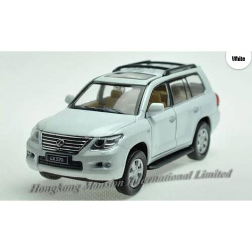 1:32 Scale Diecast Alloy SUV Car Model For LEXUS LX570 Collection Off-road Vehicle Model Pull Back Toys Car With Sound&Light