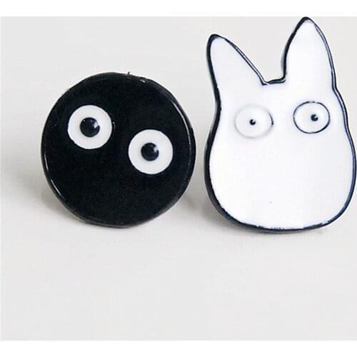 1Pair Women Fashion Cute Cartoon Jewelry Animal Totoro Ear Stud Piercing Earring