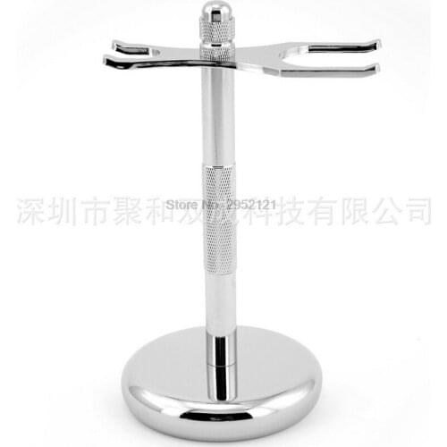 By dhl 100pcs Men Razor Holder Stainless Shaving Brush Stand Safety Razor Razor Holder 15cm long size Razor & Brush