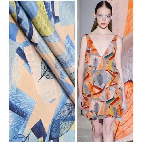 114cm wide natural silk fabric meter 16mm breathable crepe de chine silk fabric dress printed fabric wholesale silk cloth