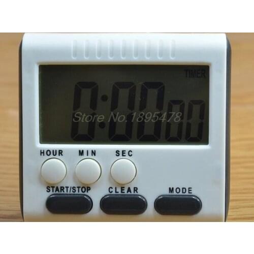 120PCS Magnetic Large LCD Digital Timers Kitchen Timer Cooking Timer Count Up Down Alarm Clock 12 Hours with Stand