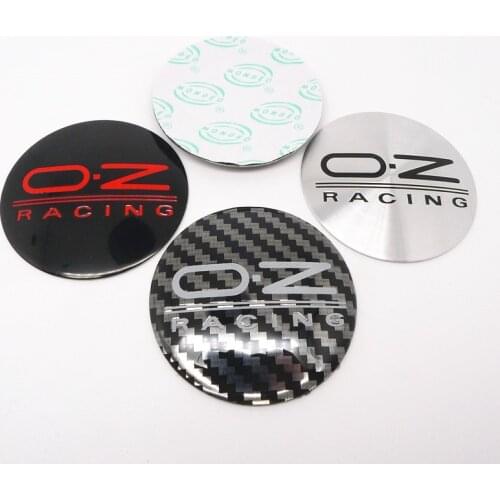 4pcs 55mm OZ Racing Wheel Center Cap Sticker Rims Hub Cover Logo Emblem Badge Red