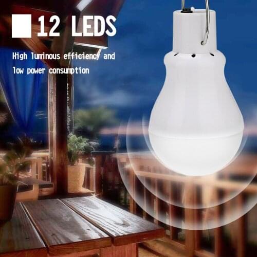 5V 15W 300LM LED Solar Lamps Solar Cell Panel Charged Solar Energy Saving Light Power Emergency Bulb Outdoor Camping Solar Lamp