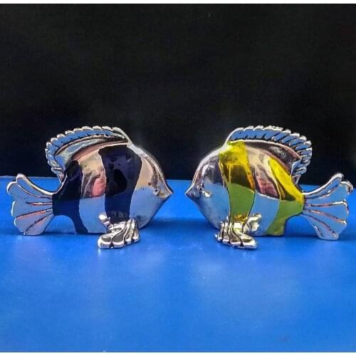 925 Sterling Silver Plated 2 COLORFUL FISH
