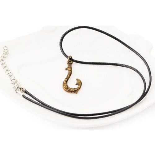 Moana Keyring Maui Fish Hook Ocean Marine Romance Pendant Chain Necklace Jewelry For Man Woman Friends Mother Family Party Gift