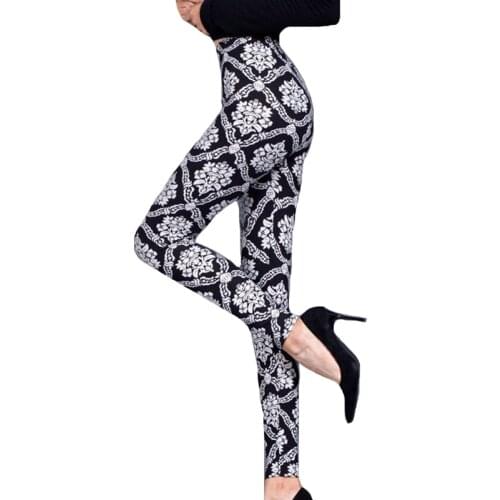 VIIANLES Pencil Pants High Waist Fitness Leggins Summer Workout Push Up Leggings Fashion Floral Printing Mujer Women
