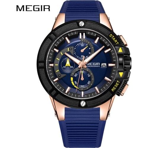 MEGIR Watch Men Relogio Masculino Chronograph Quartz Mens Watches Top Brand Male Waterproof Sport New Clock Relogio Reloj Hombre