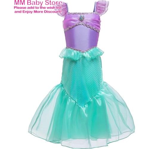 Kids Princess Birthday Dress Girl Performance Dress Mermaid Princess Cos Role-Playing Little Girl Childrens Clothing