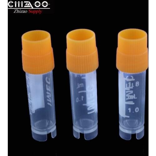 Lab Disposable Graduated 1.8ml Flat Bottom Freezing Tube Cryo Tubes Screw-cap