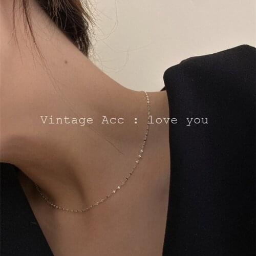 Fashion Retro Geometric Simple Chain Necklace European and American Metal Wind Commuter Necklace Female Trend