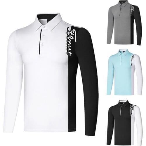 New Golf Clothing Long Sleeve T-shirt Mens Outdoor Sports Ventilation Dry and Sweat Wicking Moisture Absorption Golf Wear