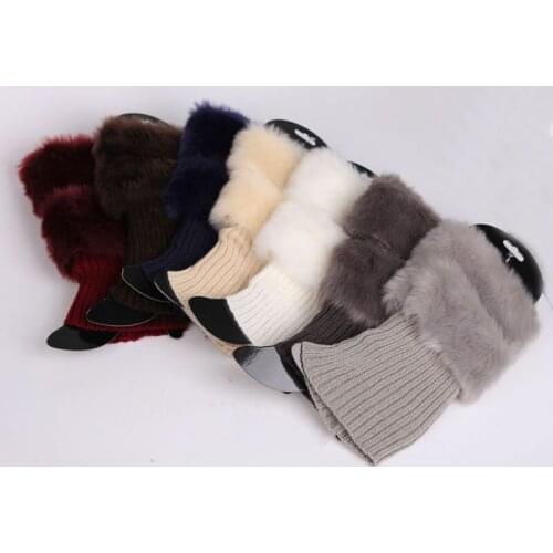 120pairs/lot women new fashion fax fur Trim Crochet Knit Legwarmers/fur Leg Warmers OPP bag packing/pairs