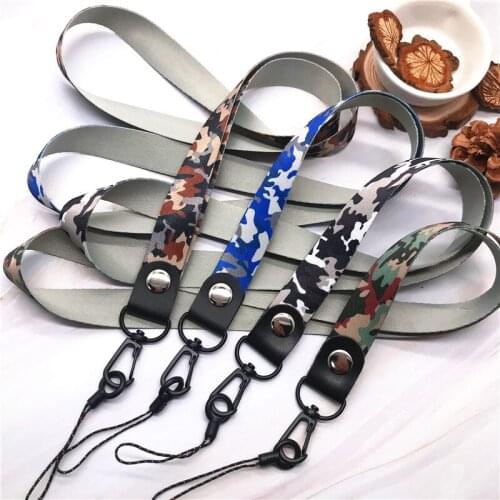 New Arrival Camouflage Print Hanging Lanyard for Keychain ID Badge Holder Mobile Phone Neck Strap Metal Clip Hanging Neck Rope
