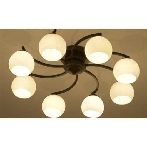 85-265V Nordic New Arrivals Creative Windmill Iron Led Chandelier Light Foyer Bedroom Frosted Glass Ceiling Chandelier