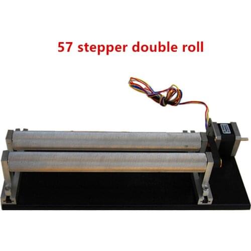 Rotary shaft for laser engraving machine Rotary fixture Cylindrical engraving rotary axis Chuck Roller rotation 57 stepper