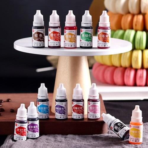 Edible coloring 10ml baking cream cake macaron decoration color water and oil two soluble liquid raw materials