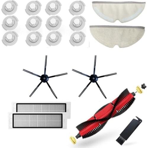 For Roborock S5 Max Accessories Detachable Main Brush, Silicon Side Brush Washable Filter for S6 S50 S6 MaxV S4 E4