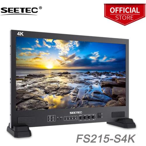 Seetec FS215-S4K 21.5Inch IPS 1920x1080 3G-SDI 4K HDMI Broadcast Monitor 21.5" FHD LCD Monitor Desktop with UMD Text-Tally Focus