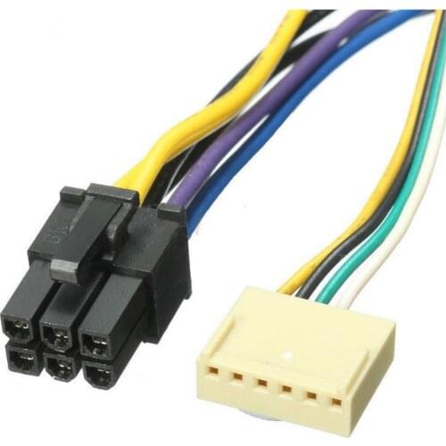 30cm Supply Replaces Cable Wire Accessories Replacement Spare Part 24pin to 6pin 2-port ATX Motherboard