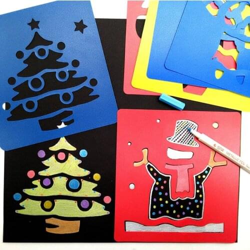 HOT SALE 6Pcs Children Transport Shaped Plastic Painting Drawing Template Stencil Kids Toy Gift