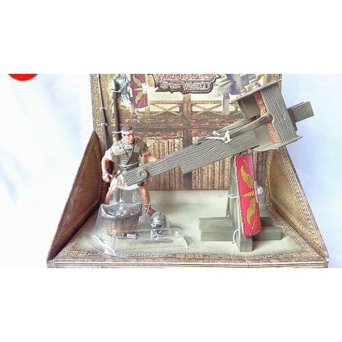 Solid pvc figure 1/18 soldier Siege weapon