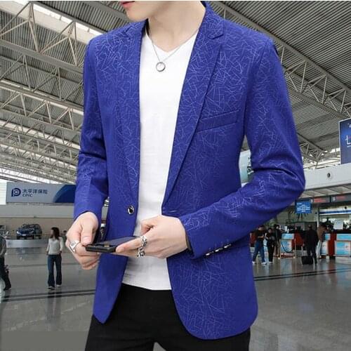 Spring 2020 new mens clothing suits mens autumn jacket korean small suit fashion pattern suit jaqueta masculino big size