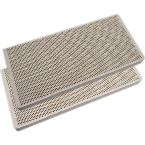 MENSI Gas Heater Parts Burning Ceramic Plate 165*75*14mm Honeycomb Infrared Burner Replacement High Effeciency 3PCS