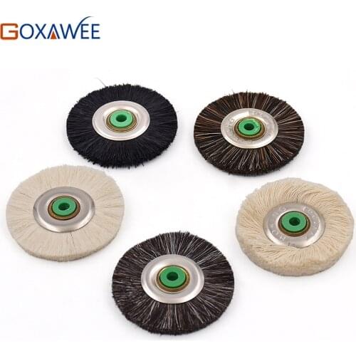 GOXAWEE 10pcs Polishing Brush Wheel Abrasive Tools Grinding Wheels 48mm For Bench Grinder Abrasive Brush Soft, Medium, Hard