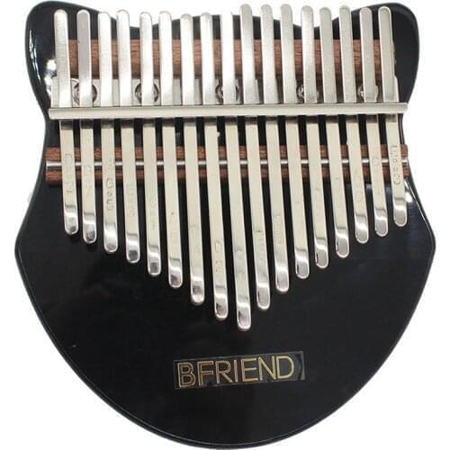 17-key Acrylic Kalimba Thumb Piano with Tuning Hammer Mbira Sanza Transparent Thumb Piano Keyboard Musical Instrument