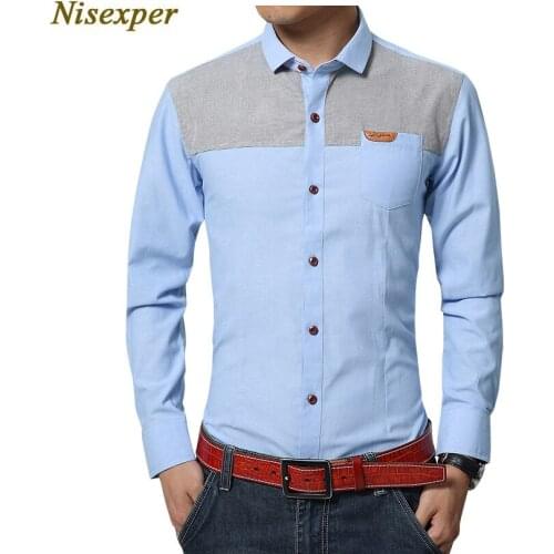2017 Men Fashion Long Sleeved Shirt Slim Fit Male Social Business Dress Shirt Brand Men Clothing Comfortable Plus Size 5XL
