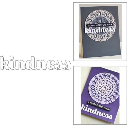 2020 New English Words Kindness Metal Cutting Dies For DIY Cut Paper Craft Making Greeting Card Scrapbooking and Album NO Stamp