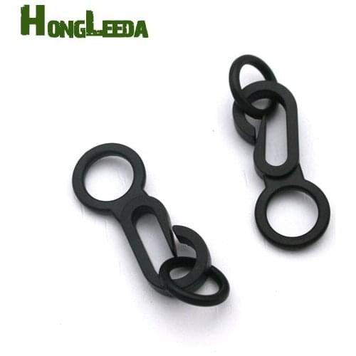 300sets black KAM plastic snap clip hooks carabiner hook / ring backpack inner 9mm bag accessories M-098