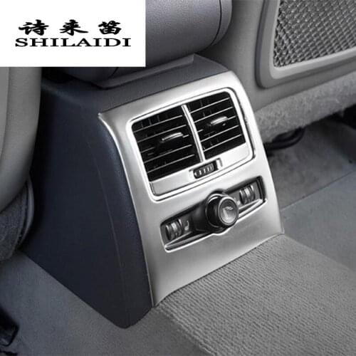 Car styling Rear air conditioning vent decorative frame outlet trim stickers Covers for Audi A6 C5 C6 interior auto Accessories