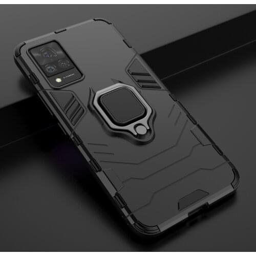 Case for VIVO V21 Support Magnetic Car Holder Bracket Shockproof Finger Ring Armor Cover for VIVO V21 5G