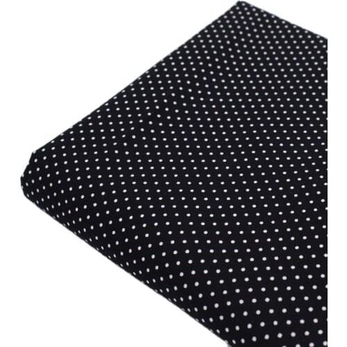 Dot Printed Black Cotton Fabric Tilda DIY Handmade Sewing Baby Patchwork Dress Toy Tissue Textile