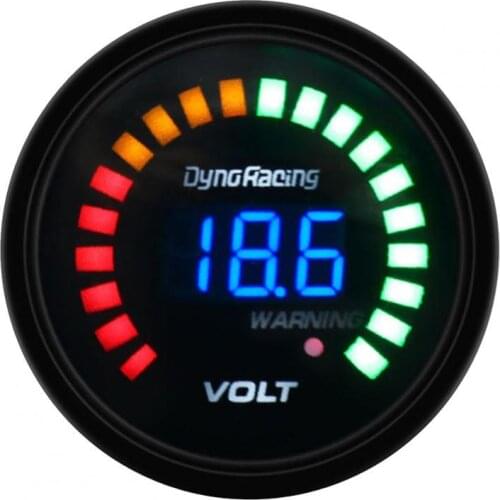High Accuracy Voltage Gauge Digital High Accuracy 52mm Analog LED Electronic Car Volt Meter for 12V Vehicles Car Accessories