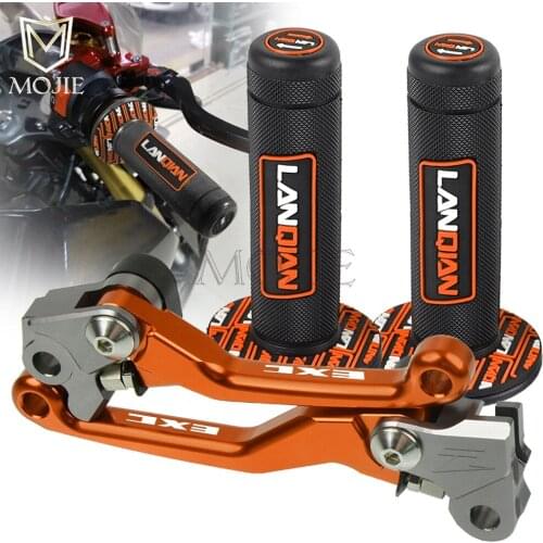 For 125 200 250 300 350 400 450 500 525 530 EXC CNC Pivot Brake Clutch Levers Dirt Bike Handle Hand Grip Handlebar Motocross