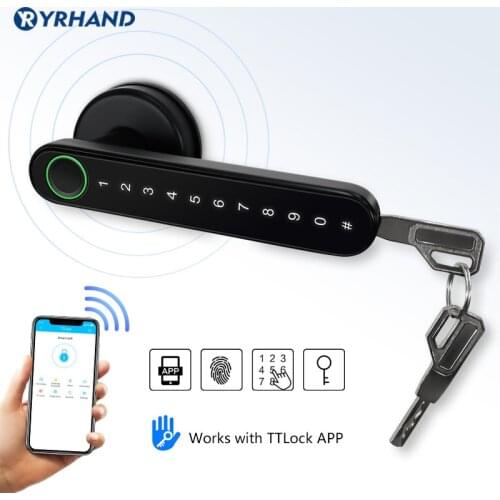 Fingerprint Door Lock Wifi Door Lock Electronic Lock Password Door Lock Smart Anti Theft Latches Split Wireless Door Handle Lock