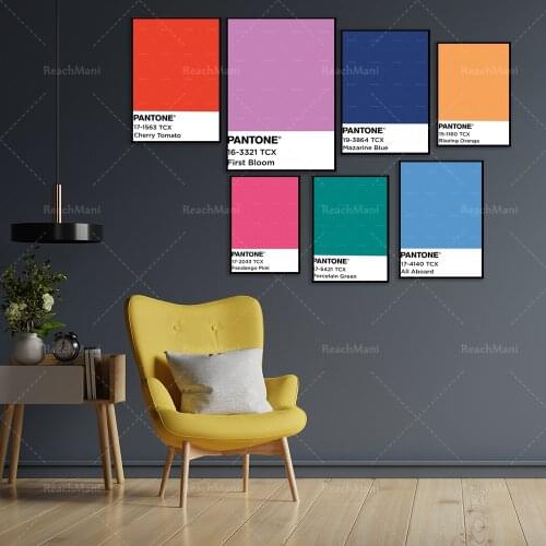 Hot sale canvas abstract Pantone TCX swatches color poster printing personalized decoration wall home unique gift
