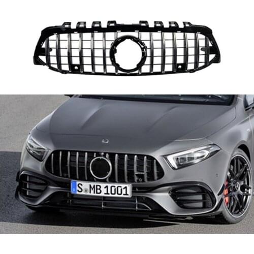 GT grille for Mercedes Benz New A Class W177 A180 A200 A220 A260 2019 + Sports Sedan Front Modification of Grid Grille