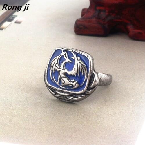 Game Dark Soul 3 Stand dragon seal Ring men women Jewelry