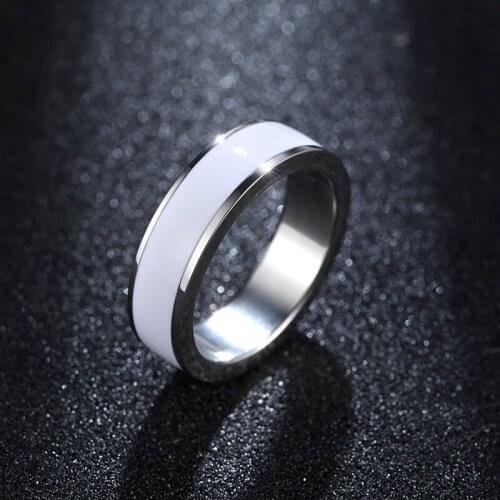 Girl exquisite jewelry Stainless steel white ring rings for women customizable new fashion