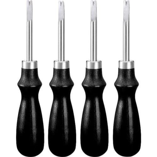 LMDZ Leathercraft Edge Beveler Edge Skiving Beveler, Cutting Beveling Leather Working Set for Rounds Off Edges (4 Sizes)