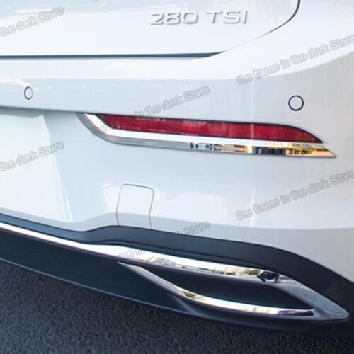 Lsrtw2017 Car Rear Fog Light Lamp Frame Trim Chrome Decoration Sticker for Volkswagen Vw Golf 8 MK8 Pro R 2021 2022 Accessories