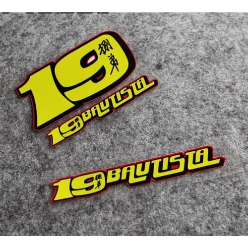 Motosport Bautista No.19 stickers motorcycle racing Alvaro Bautista decals reflective motobike helmet stickers for sctooker