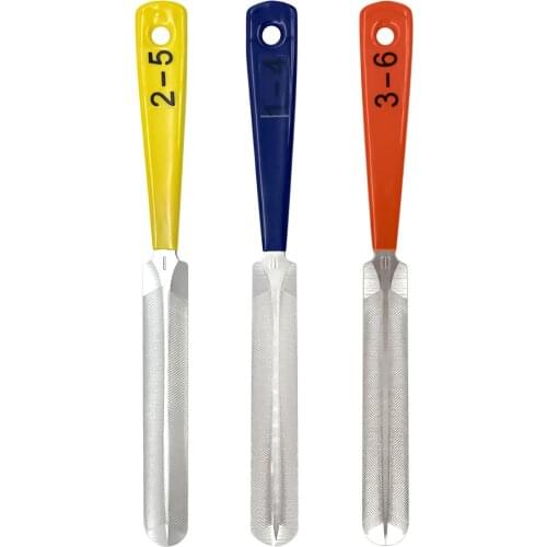 FLEOR 3pcs/Set Stainless Steel Guitar Nut Files Fret Crowning Files Luthier Tools